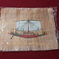 Papiro egiziano dipinto a mano su papiro originale