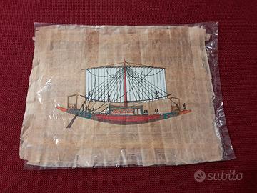 Papiro egiziano dipinto a mano su papiro originale
