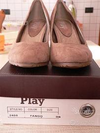 Scarpe decoltè Play Girl marroni