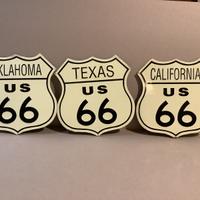Route 66 Us Oklahoma Texas California targhe
