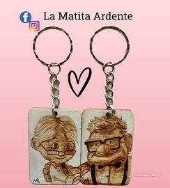 portachiavi coppia san valentino Carl Ellie up lov