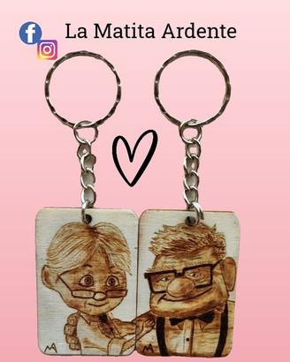 portachiavi coppia san valentino Carl Ellie up lov