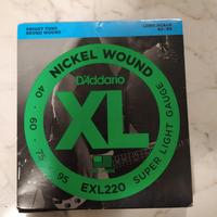 Muta 4 corde basso D'Addario EXL-220 - nuove!