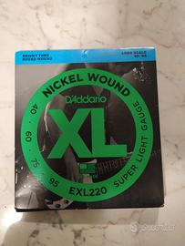 Muta 4 corde basso D'Addario EXL-220 - nuove!