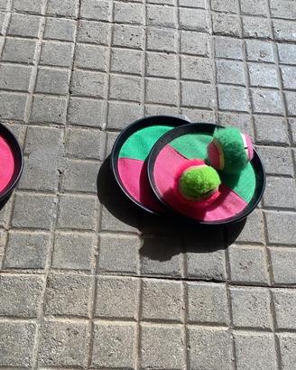 GIOCO DA SPIAGGIA RACCHETTE ROTONDE CATCH BALL