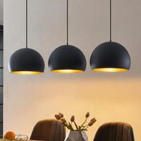 lampadario moderno nero sospeso per cucina 