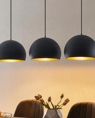 lampadario moderno nero sospeso per cucina 