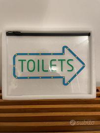 Insegna neon Toilette ingresso wc non funzionante