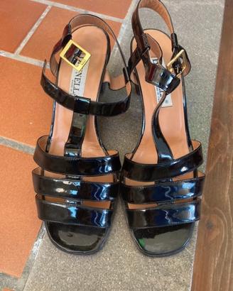 Sandali vernice pelle