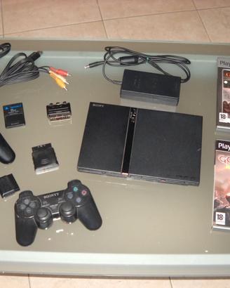 PLAY STATION 2 SLIM CON GOD OF WAR 1 E 2