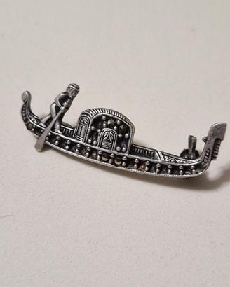 Spilla vintag gondola argento 925