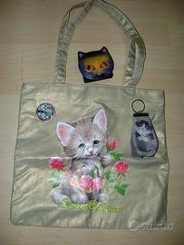 Borsa borsetta tema felino micio gatto
