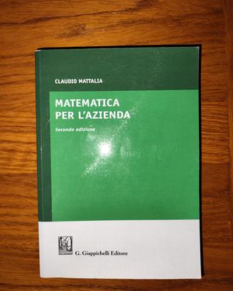 Libro universitario Matematica per l'Azienda