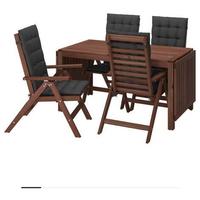 Tavolo sedie applarò ikea piu cuscini neri