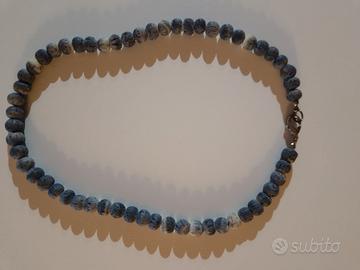 Collana azzurra bigiotteria