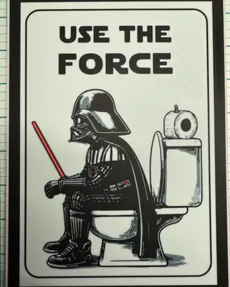 cartello WC divertente Starwars