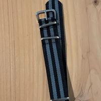 Cinturino in corda NATO 22mm Grigio-Nero