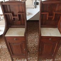 Coppia comodini d’epoca con piano in marmo