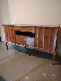 Credenza e Tavolo in radica di Moisé Levi Minzi