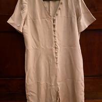 Abito donna in pura seta beige