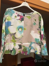 Blusa vintage fantasia floreale tg.L -Marella