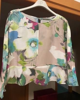 Blusa vintage fantasia floreale tg.L -Marella