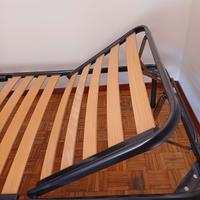 letto con doghe in legno, reclinabile mezza piazza