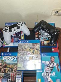  PS4 SLIM CON 6 GIOCHI E 3 CONTROLLER