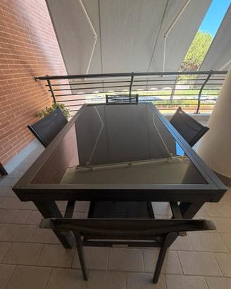 Set da esterno MOBELLIA tavolo allungabile