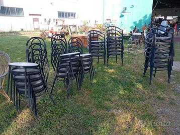 Sedie e poltroncine impilabili alluminio da Bar