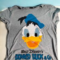 T-shirt grigia con stampa di Donald Duck 