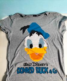 T-shirt grigia con stampa di Donald Duck 
