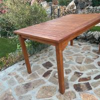 Tavolo  da esterno in legno pregiato 150x80
