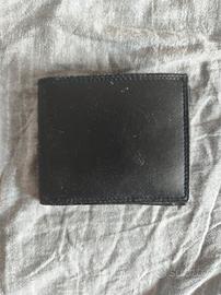 Portafoglio in pelle con portacarte nero