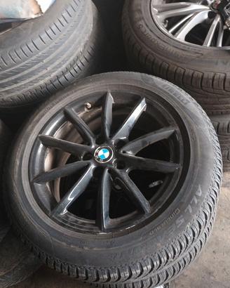 4 cerchi in lega Bmw + gomme R17 serie X2 X3 neri