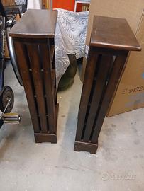 coppia piccoli scaffali librerie in legno massello