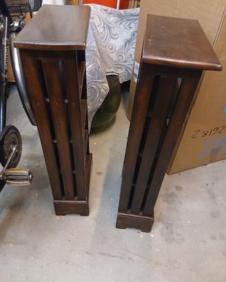 coppia piccoli scaffali librerie in legno massello