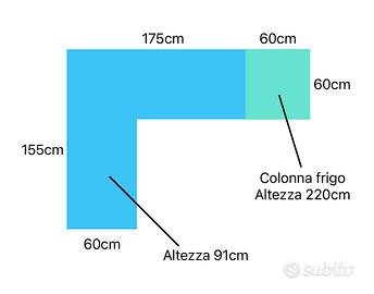 cucina ad angolo - NO ELETTRODOMESTICI