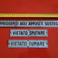 Set 7 Targhette Originali Autobus Vintage