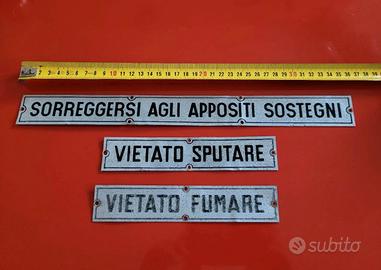 Set 7 Targhette Originali Autobus Vintage