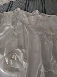 Vestaglia più camicia da notte in raso taglia 44