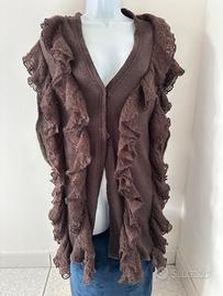 Cardigan smanicato donna S/M