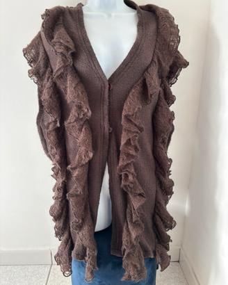 Cardigan smanicato donna S/M