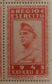 Francobolli franchigia Regio Esercito 1943 foglio
