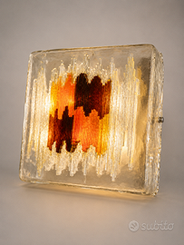 PLAFONIERA/LAMPADA DA PARETE IN VETRO ARTISTICO