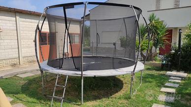 Saturne XXL Trampolino 370cm con accessori annessi