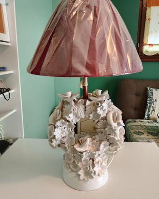 lampada in ceramica di Grottaglie firmata esposito