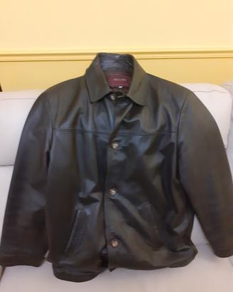 Giaccone in vera pelle Colore marrone Taglia XL