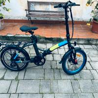 Bici  eletrrica argento piuma