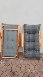 Poltrone sdraio in legno imbottite